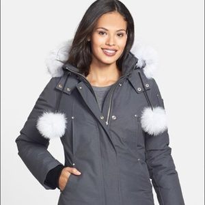 Moose Knuckles Stirling Grey Parka Fox Fur